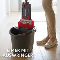 Set mop Vileda Ultramax 2in1 cu rezervă din microfibră și rezervă pentru gresie Tiles Care, cu mâner și găleată PowerPress, pachet Comfort 5