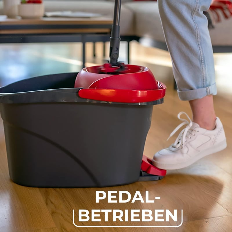 Vileda ULTRAMAX Turbo padlótisztító szett teleskópos nyéllel és centrifuga vödörrel - Eco packaging