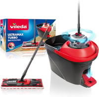 Vileda ULTRAMAX Turbo padlótisztító szett teleskópos nyéllel és centrifuga vödörrel - Eco packaging 1