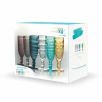 Súprava 6 pohárov na šampanské Villa d'Este Home Tivoli, 160 ml, farebné geometrické sklo 2