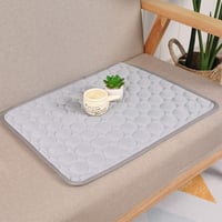 VILLCASE Önhűtő hűtő fekvőmatrac kutyáknak és macskáknak, vízálló, karcálló, 20x16 inch, szürke-fehér 2