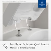 WC sedadlo Villeroy & Boch Architectura, duroplast, hranaté, softclose, odnímateľné – lesklá alpská biela 3
