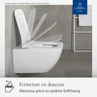 WC sedadlo Villeroy & Boch Architectura, duroplast, hranaté, softclose, odnímateľné – lesklá alpská biela 2