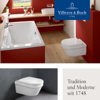 Villeroy & Boch Architectura WC daska bijela sjajna Duroplast D-oblik sa sporim zatvaranjem, uklonjiva, otporna na lomljenje, originalni rezervni dio 9