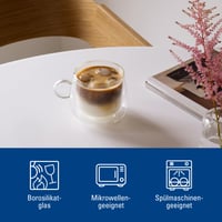Set 2 pahare pentru cappuccino Villeroy & Boch Artesano Hot & Cold Beverages cu toartă, transparent, rezistent la mașina de spălat vase și microunde, sticlă borosilicată 3
