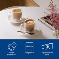 Set 2 pahare pentru cappuccino Villeroy & Boch Artesano Hot & Cold Beverages cu toartă, transparent, rezistent la mașina de spălat vase și microunde, sticlă borosilicată 6