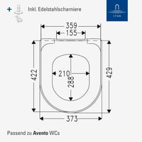 Capac WC Villeroy & Boch Avento cu funcție Soft-Close, formă D, duroplast incasabil, alb alpin, finisaj lucios, înlocuibil 6