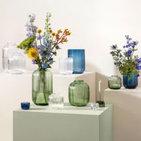 Villeroy & Boch Fleur Vert sklenená stolová váza 19 cm zelená, ručne fúkaná a ručne vyrobená, vhodná do umývačky riadu, kvetinový dizajn, dekoratívna 4