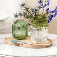 Villeroy & Boch Fleur Vert sklenená stolová váza 19 cm zelená, ručne fúkaná a ručne vyrobená, vhodná do umývačky riadu, kvetinový dizajn, dekoratívna 2
