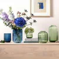 Villeroy & Boch Fleur Vert sklenená stolová váza 19 cm zelená, ručne fúkaná a ručne vyrobená, vhodná do umývačky riadu, kvetinový dizajn, dekoratívna 5