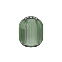 Villeroy & Boch Fleur Vert sklenená stolová váza 19 cm zelená, ručne fúkaná a ručne vyrobená, vhodná do umývačky riadu, kvetinový dizajn, dekoratívna 1