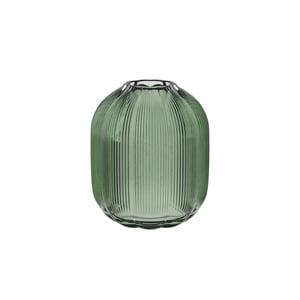 Villeroy & Boch Fleur Vert staklena stolna vaza 19 cm zelena, ručno puhana i ručno izrađena, periva u perilici posuđa, cvjetni dizajn, dekorativna