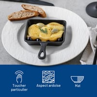 Villeroy & Boch Manufacture Rock Blanc, 6-dielna porcelánová jedálenská súprava pre 2 osoby, biela, vhodná do umývačky riadu a mikrovlnnej rúry 5