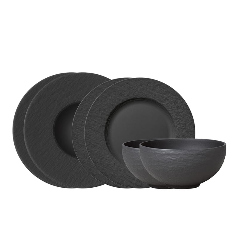 Set 6 farfurii pentru pizza Villeroy & Boch Manufacture Rock, Gri