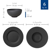 Set 6 farfurii pentru pizza Villeroy & Boch Manufacture Rock, Gri 3