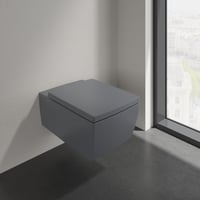 WC sedadlo Villeroy & Boch Memento 2.0 s mechanizmom pozvoľného sklápania, odnímateľné, nerozbitný Duroplast, grafitová sivá matná 3