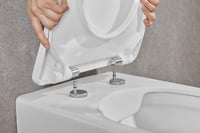 WC sedadlo Villeroy & Boch Memento 2.0 s mechanizmom pozvoľného sklápania, odnímateľné, nerozbitný Duroplast, grafitová sivá matná 7