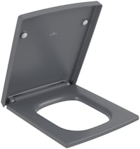 WC sedadlo Villeroy & Boch Memento 2.0 s mechanizmom pozvoľného sklápania, odnímateľné, nerozbitný Duroplast, grafitová sivá matná 2
