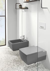 WC sedadlo Villeroy & Boch Memento 2.0 s mechanizmom pozvoľného sklápania, odnímateľné, nerozbitný Duroplast, grafitová sivá matná 8