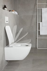 WC sedadlo Villeroy & Boch Memento 2.0 s mechanizmom pozvoľného sklápania, odnímateľné, nerozbitný Duroplast, grafitová sivá matná 6