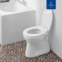 Capac WC Villeroy & Boch O.novo cu închidere lentă, oval, alb alpin, suprafață lucioasă, duroplast incasabil, detașabil 5