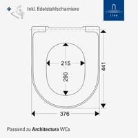 Villeroy & Boch Omnia Architectura 98M9D1 WC daska - Alpin bijela 6
