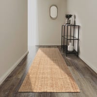 Villeroy & Boch jutový koberec Rosalie – 100 % juta, ručne tkaný, koberec v boho štýle do obývačky a spálne – prírodná zlatá, 80x300 cm 1