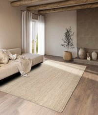 Jutový koberec Villeroy & Boch Rosalie – prírodná biela, ručne tkaný boho koberec do obývačky, spálne a jedálne – 160x230 cm 1
