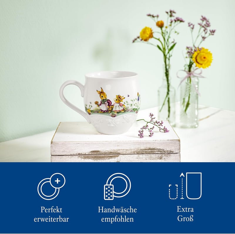 Villeroy & Boch Spring Fantasy 530ml porcelán bögre nyúl mintával