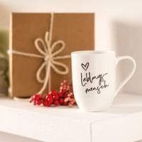 Porcelánový hrnček s uškom Villeroy & Boch Statement Lieblingsmensch, 280 ml, biely 3