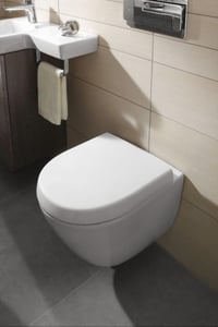 Villeroy & Boch Subway 2.0 Compact WC daska, sjajno bijela, duroplast, sa sporospuštajućim mehanizmom, odvojiva, otporna na lomljenje, D-oblik, originalna zamjenska daska 2
