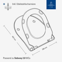 Villeroy & Boch Subway 2.0 SlimSeat WC daska, sjajno bijela, sa sustavom za sporo spuštanje, odvojiva, ultra tanka, otporna na lomove Duroplast, D-oblik, originalna 8
