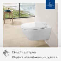 Villeroy & Boch Subway 2.0 SlimSeat WC daska, sjajno bijela, sa sustavom za sporo spuštanje, odvojiva, ultra tanka, otporna na lomove Duroplast, D-oblik, originalna 6