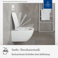 Villeroy & Boch Subway 2.0 SlimSeat WC daska, sjajno bijela, sa sustavom za sporo spuštanje, odvojiva, ultra tanka, otporna na lomove Duroplast, D-oblik, originalna 3