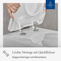 Villeroy & Boch Subway 2.0 WC daska 9M68Q101 s Quick Release spuštajućim šarkama, bijela, kromirana 2