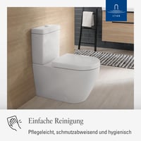 Capac WC Villeroy & Boch Subway 2.0, Duroplast, alb lucios, cu închidere lentă (Soft Close) și detașabil, formă D 5