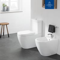 Capac WC Villeroy & Boch Subway 2.0, Duroplast, alb lucios, cu închidere lentă (Soft Close) și detașabil, formă D 6