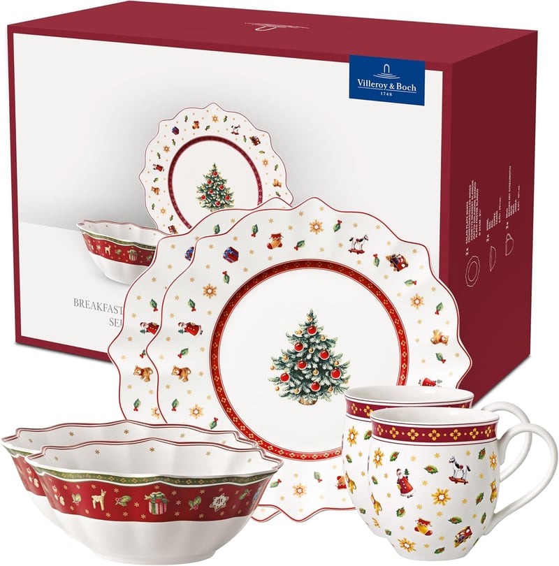 Villeroy & Boch Toy's Delight fehér reggeliző szett 2 személyre 6 részes
