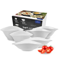 Set de boluri Villeroy & Boch Vapiano Trio, 6 piese, porțelan premium, compatibil cu mașina de spălat vase și cuptorul cu microunde, alb 1