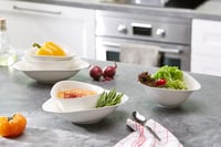 Set de boluri Villeroy & Boch Vapiano Trio, 6 piese, porțelan premium, compatibil cu mașina de spălat vase și cuptorul cu microunde, alb 2