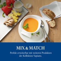 Set de boluri Villeroy & Boch Vapiano Trio, 6 piese, porțelan premium, compatibil cu mașina de spălat vase și cuptorul cu microunde, alb 6