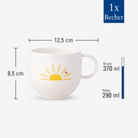Villeroy & Boch With Love Hello Sunshine bijela šalica za kavu - sigurna za perilicu posuđa i mikrovalnu pećnicu, poklon od vrhunskog porculana 3