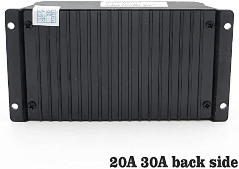 ViLoSa 20A PWM napelemes töltésvezérlő 12V/24V LCD kijelzővel USB portokkal