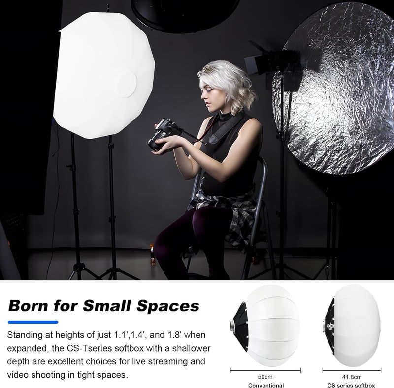 VILTROX 65 cm 26 inch lámpaernyő softbox Bowens rögzítéssel Godox SL60W M300