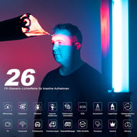 VILTROX H18 RGB LED lámpa stick 2800-6800K dimmer tripod állvánnyal YouTube TikTok streaming 2