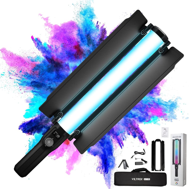 VILTROX H18 RGB LED lámpa stick 2800-6800K dimmer tripod állvánnyal YouTube TikTok streaming