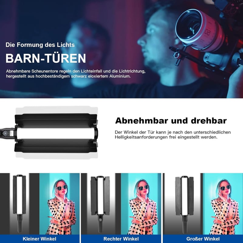VILTROX H18 RGB LED lámpa stick 2800-6800K dimmer tripod állvánnyal YouTube TikTok streaming