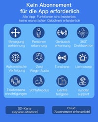 VIM TAG 2.5K 5G WiFi Kültéri Biztonsági Kamera 360° PTZ Éjszakai Látás 10