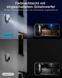 VIM TAG 2.5K 5G WiFi Kültéri Biztonsági Kamera 360° PTZ Éjszakai Látás 6