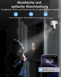 VIM TAG 2.5K 5G WiFi Kültéri Biztonsági Kamera 360° PTZ Éjszakai Látás 4